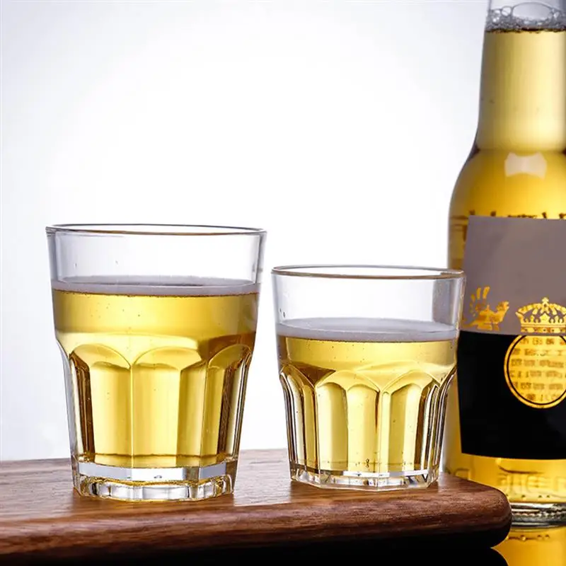 Wine Beer And Spirit - 6 個のウイスキーカップ スピリッツタンブラー ビールジョッキ グラス クリアアクリルワインカップ