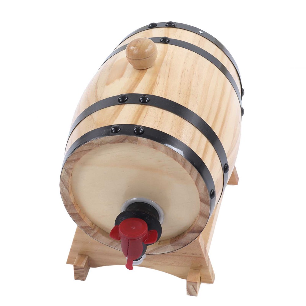 Wine Whiskey Beer - 7個のヴィンテージパインウッドワイン熟成樽（スタンド付き）ビール樽ウイスキー樽ケータリングイベント用