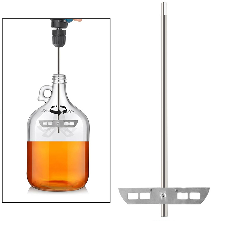 Wine Mix With Beer - ステンレス製ドリルスターラー、ミックス攪拌棒、ビール、ワイン、コンブチャ、ミード、麦汁醸造用脱ガス/混合パドル
