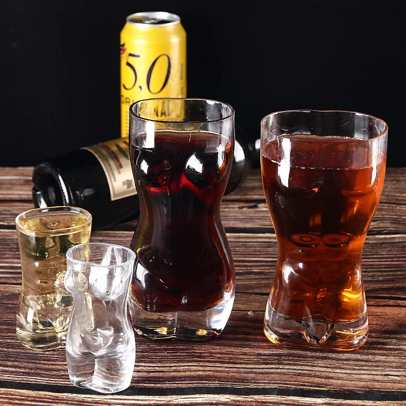 Wine Mix With Beer - 男性、ワインゴブレットカップ、パーティー、バーツール用のセクシーな二重壁ワイングラス、耐久性、ウイスキー、ビール、混合、美容、女性