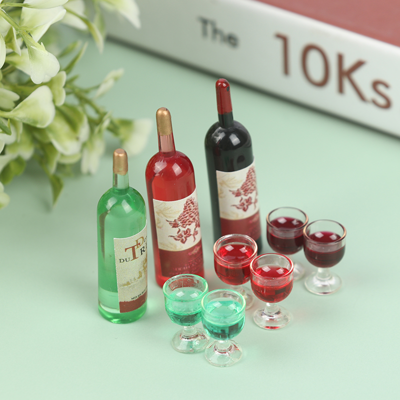 Wine Beer Europe - ドールハウス用ミニチュアボトル,キッチンアクセサリー,ミニドールハウス,リビングルーム,ビール,飲み物,カップ,1/12