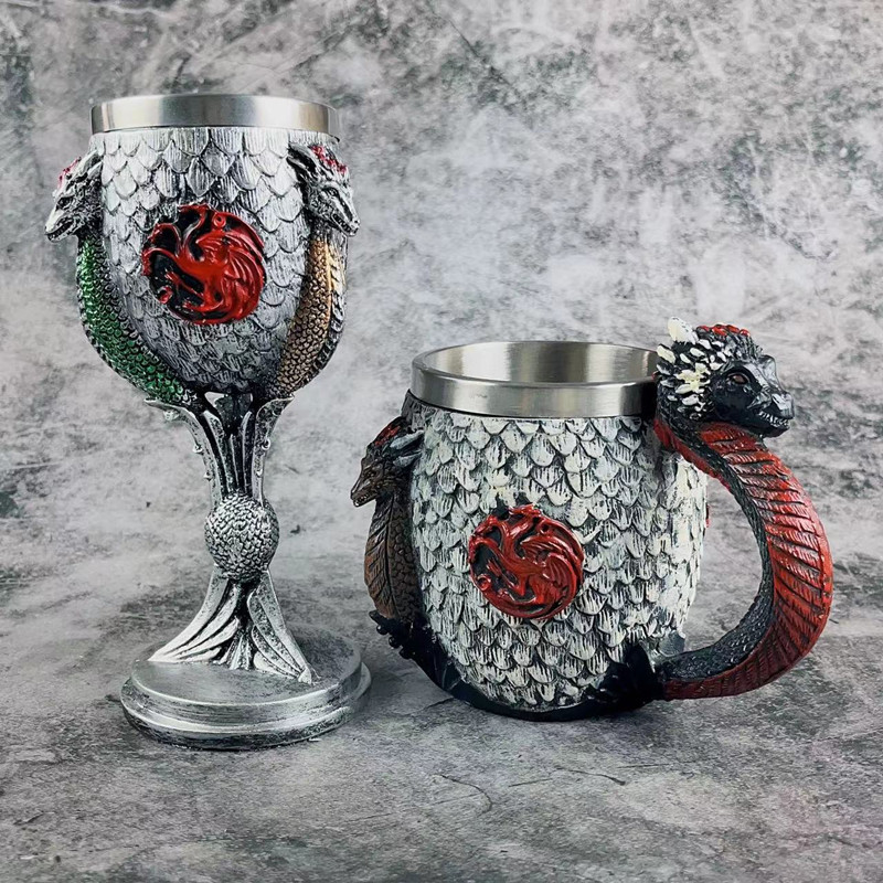 Wine Beer Europe - ステンレス鋼の樹脂カップ,アイスとファイアの音楽,ビール,3D彫刻コーヒーカップ,tankardワインゴブレット,drinkw