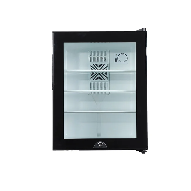 Wine Beer Fridge Small - ミニ冷蔵庫クーラー 40L 冷蔵庫ガラスドアビールソーダまたはワイン用 - 小型ドリンクディスペンサーマシン 0.3kWh/24H