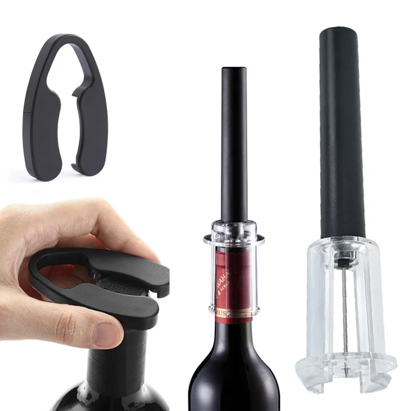 Wine In Beer Bottle - エアポンプワインボトルオープナー空気圧真空ワインストッパービール蓋オープナーコークスクリューコルクアウトツールキッチンアクセサリー