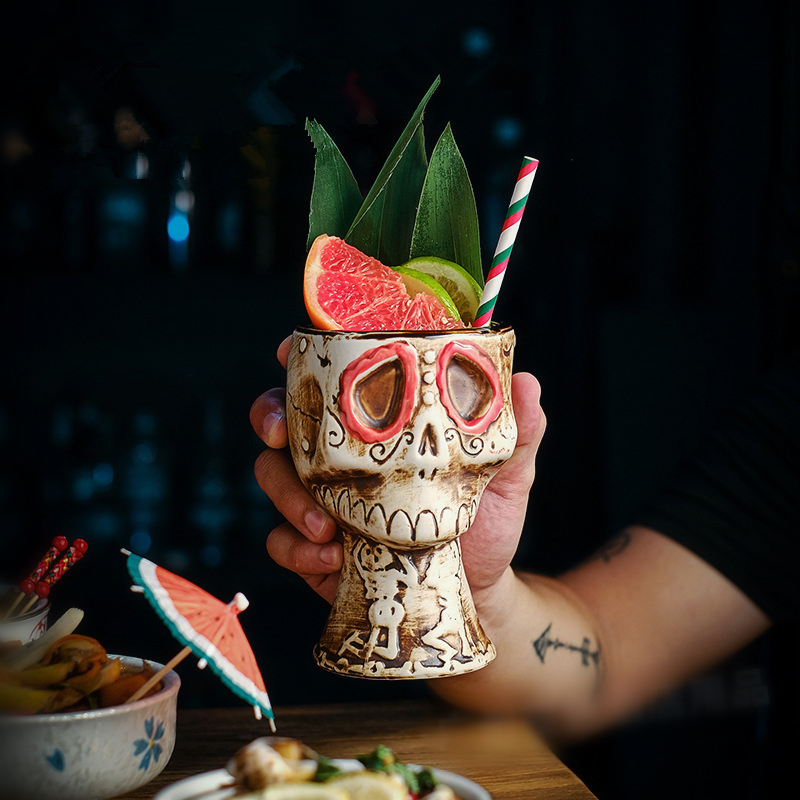 ハロウィン スカル セラミックマグカップ - アメリカ製 ク - Wine Beer Mix Drink のレビューと価格