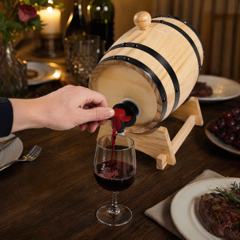 7個のヴィンテージパインウッドワイン熟成樽（スタンド付き）ビ - Wine Whiskey Beer のレビューと価格