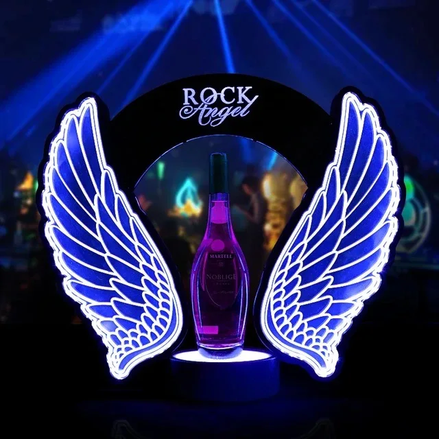 充電式LED点滅エンジェルウィングワインシャンパンボトル装飾 - Wine In Beer Bottle のレビューと価格