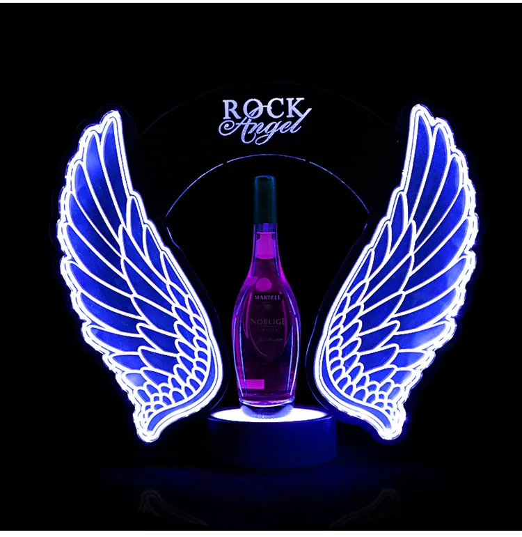 充電式LED点滅エンジェルウィングワインシャンパンボトル装飾 - Wine In Beer Bottle のレビューと価格