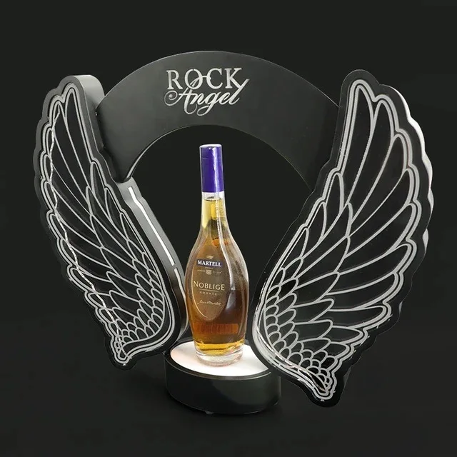 充電式LED点滅エンジェルウィングワインシャンパンボトル装飾 - Wine In Beer Bottle のレビューと価格