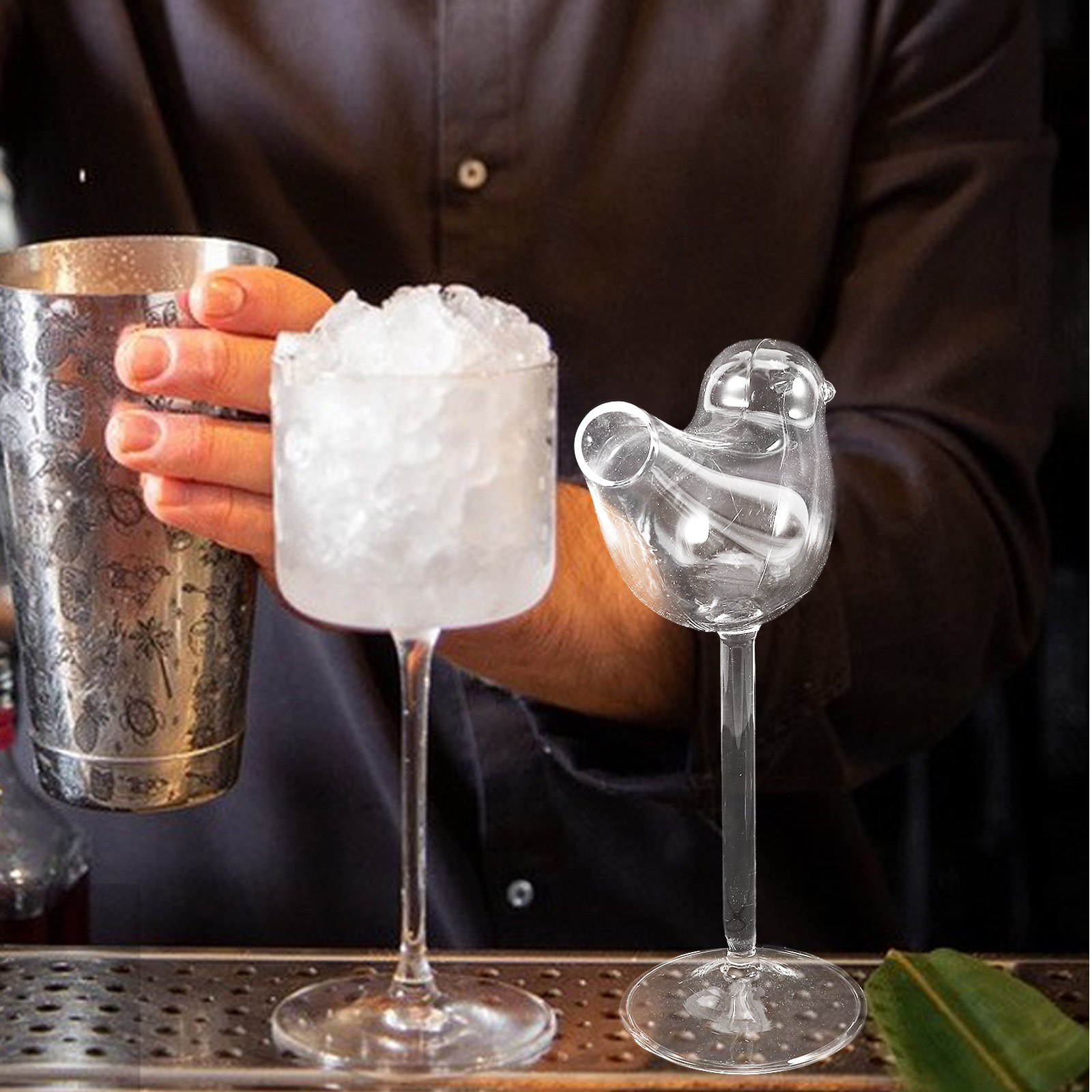 4 個のスモークカクテルグラス絶妙なガラスワインカップ混合ド - Wine Mix With Beer のレビューと価格