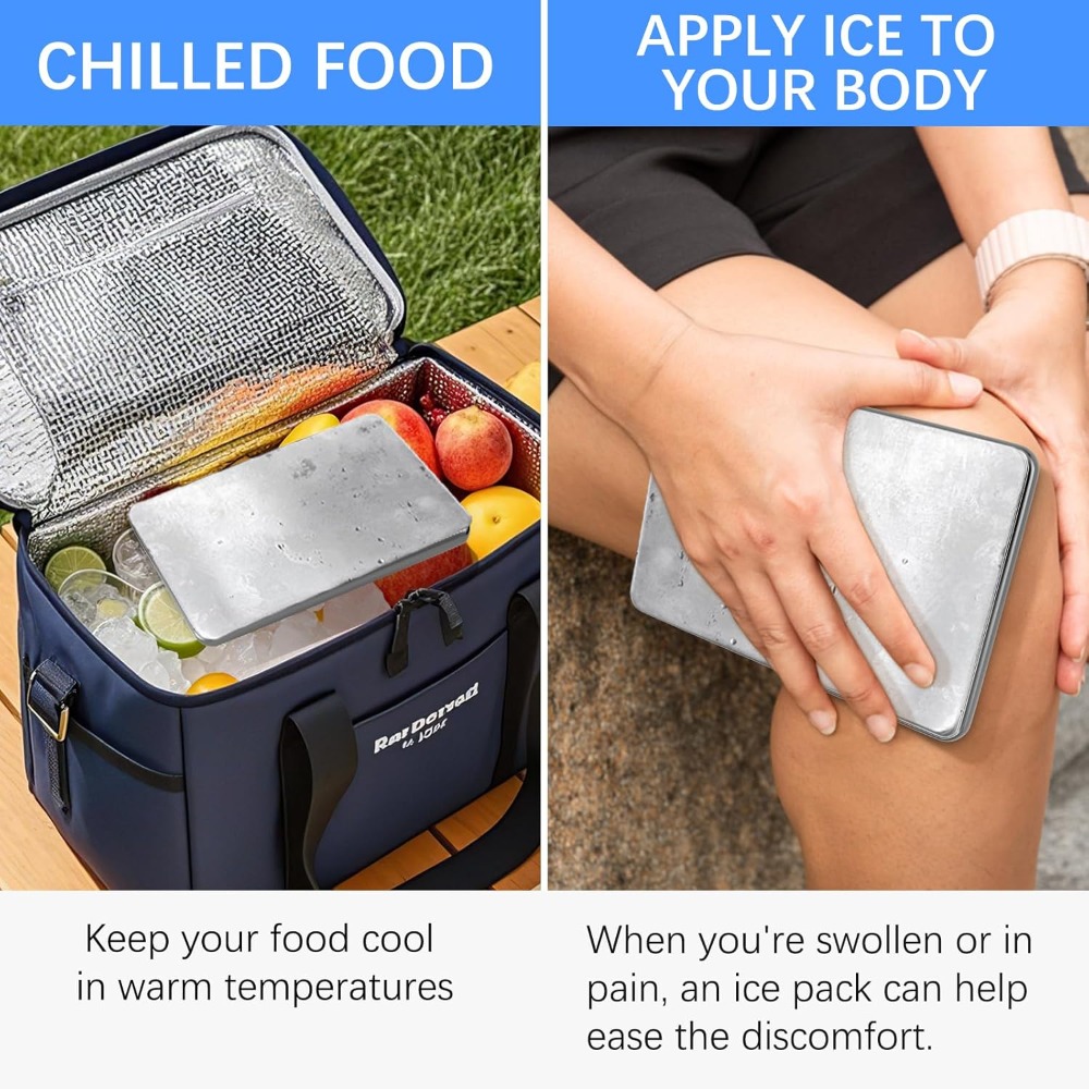 ランチボックス用アイスパック 再利用可能なステンレス製アイス - Ice Bucket Silver のレビューと価格