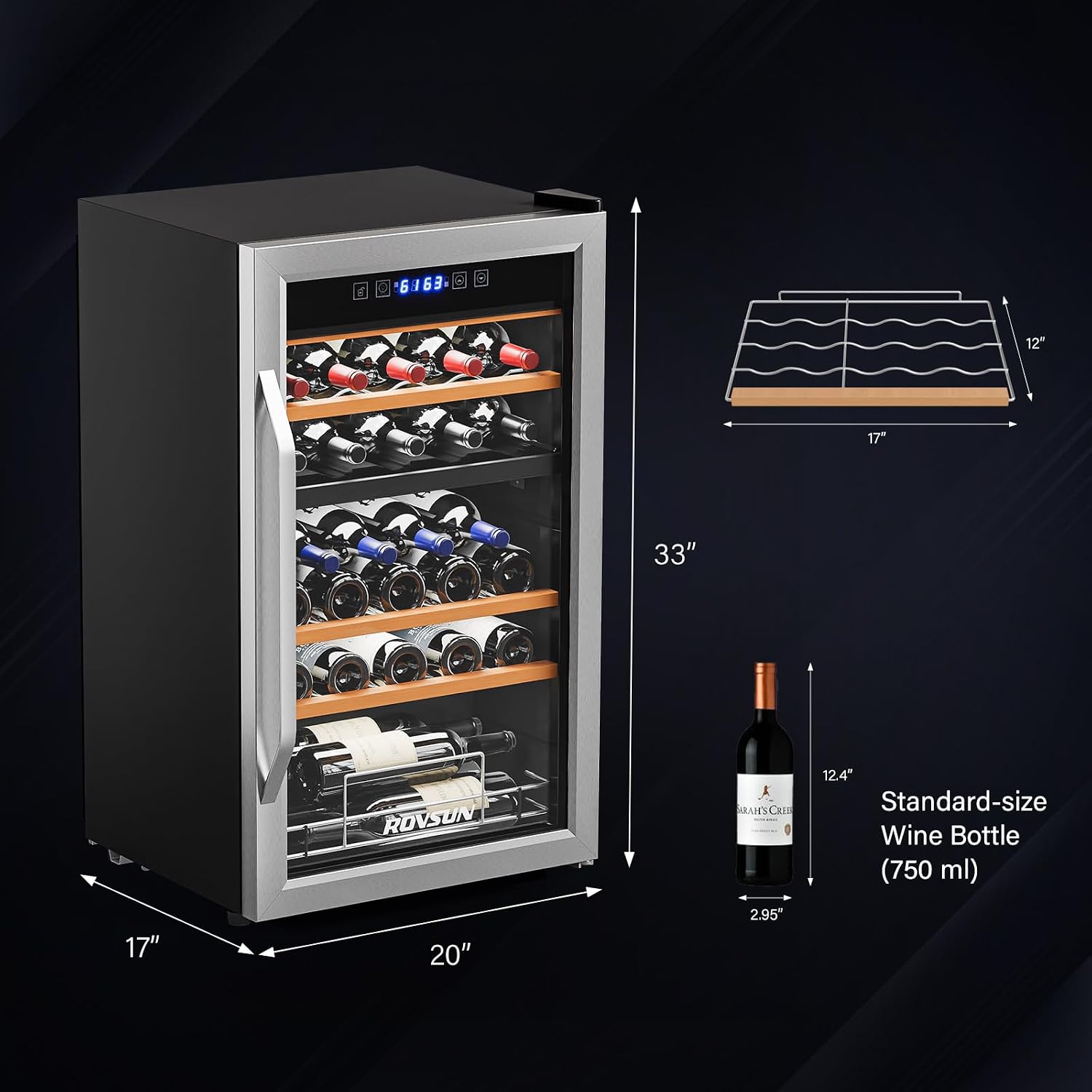 33本収納デュアルゾーンワインクーラー、41-64 ° デジ - Wine Beer Dual Zone のレビューと価格