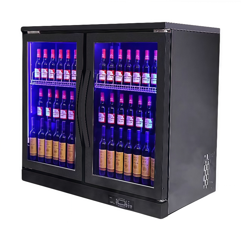 コンパクトな空冷式ミニドリンクディスプレイ冷凍庫、霜取り不要 - Wine Beer Dual Zone のレビューと価格