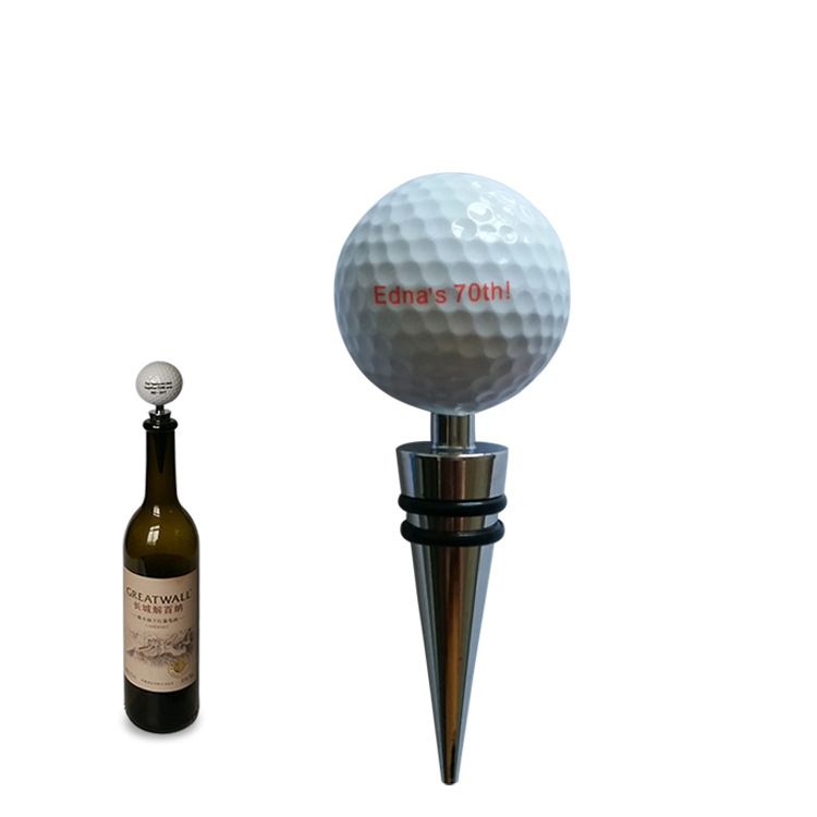 1個 ゴルフボール型ワインボトルストッパー 合金製 ゴルフボ - Wine X Beer のレビューと価格