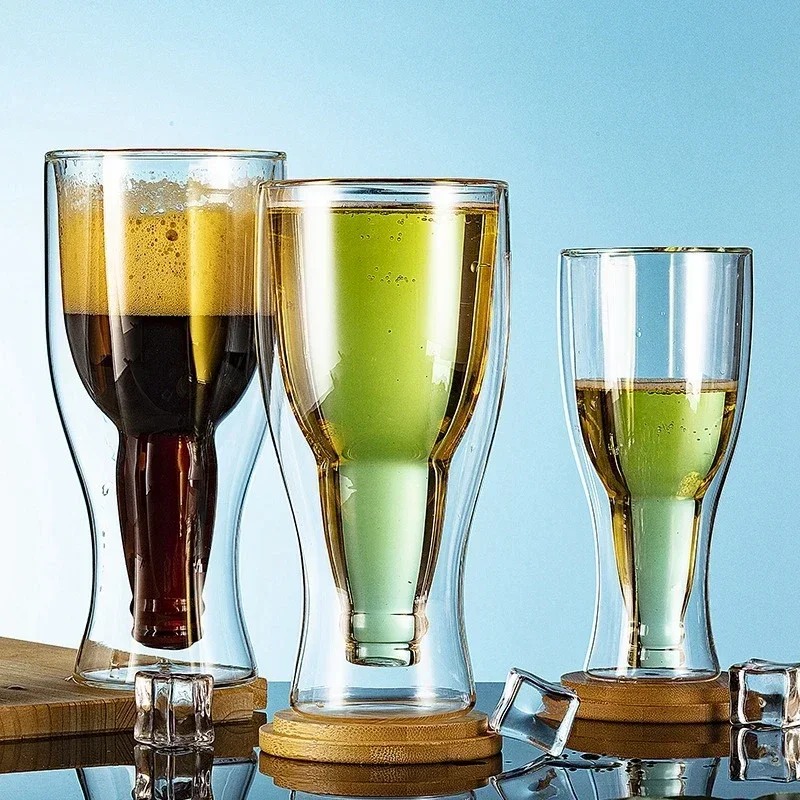 クリエイティブカクテルワイングラスマグ二重壁マグビールワイン - Wine Whiskey Beer のレビューと価格