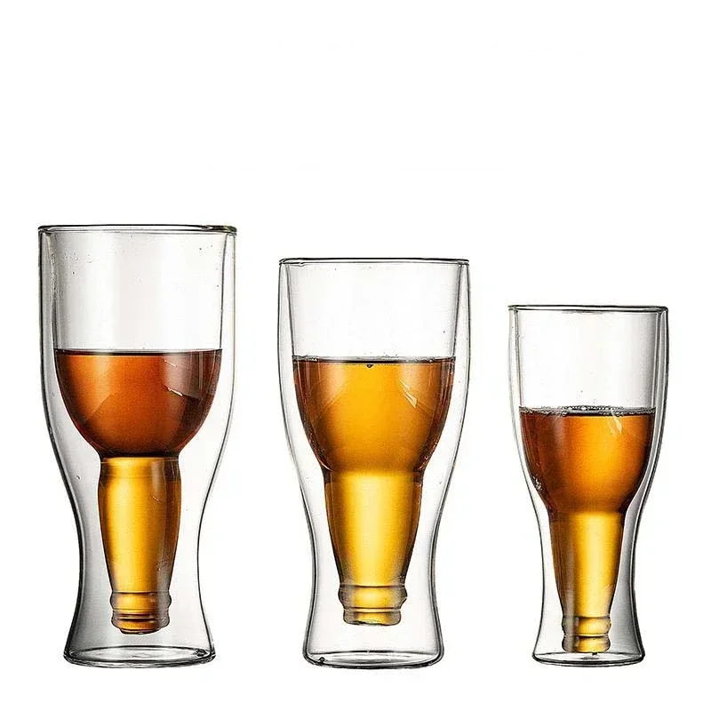 クリエイティブカクテルワイングラスマグ二重壁マグビールワイン - Wine Whiskey Beer のレビューと価格