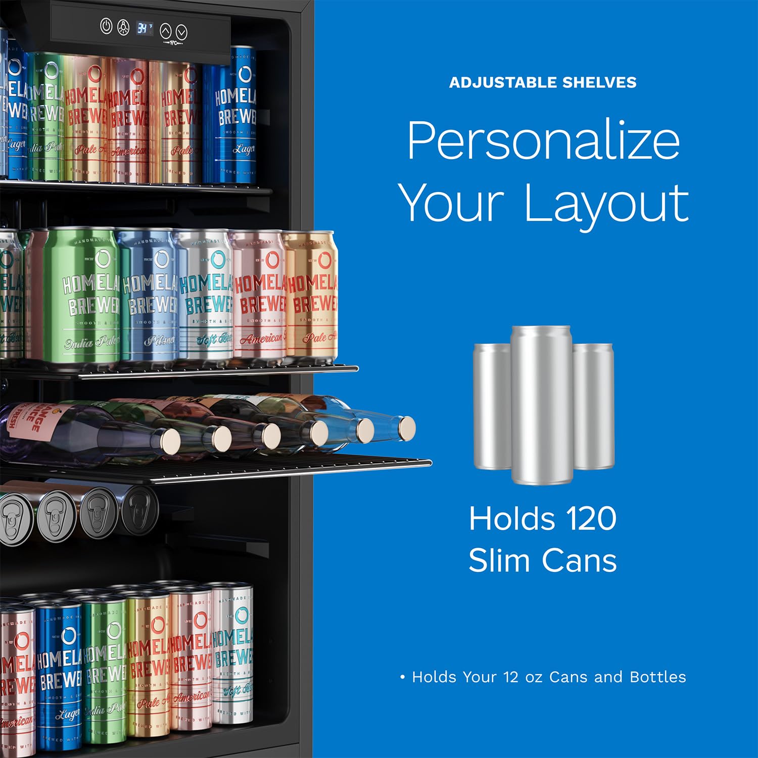 飲料用冷蔵庫・クーラー - ソーダ、ビール、ワイン用ガラス扉 - Wine Beer Fridge Small のレビューと価格