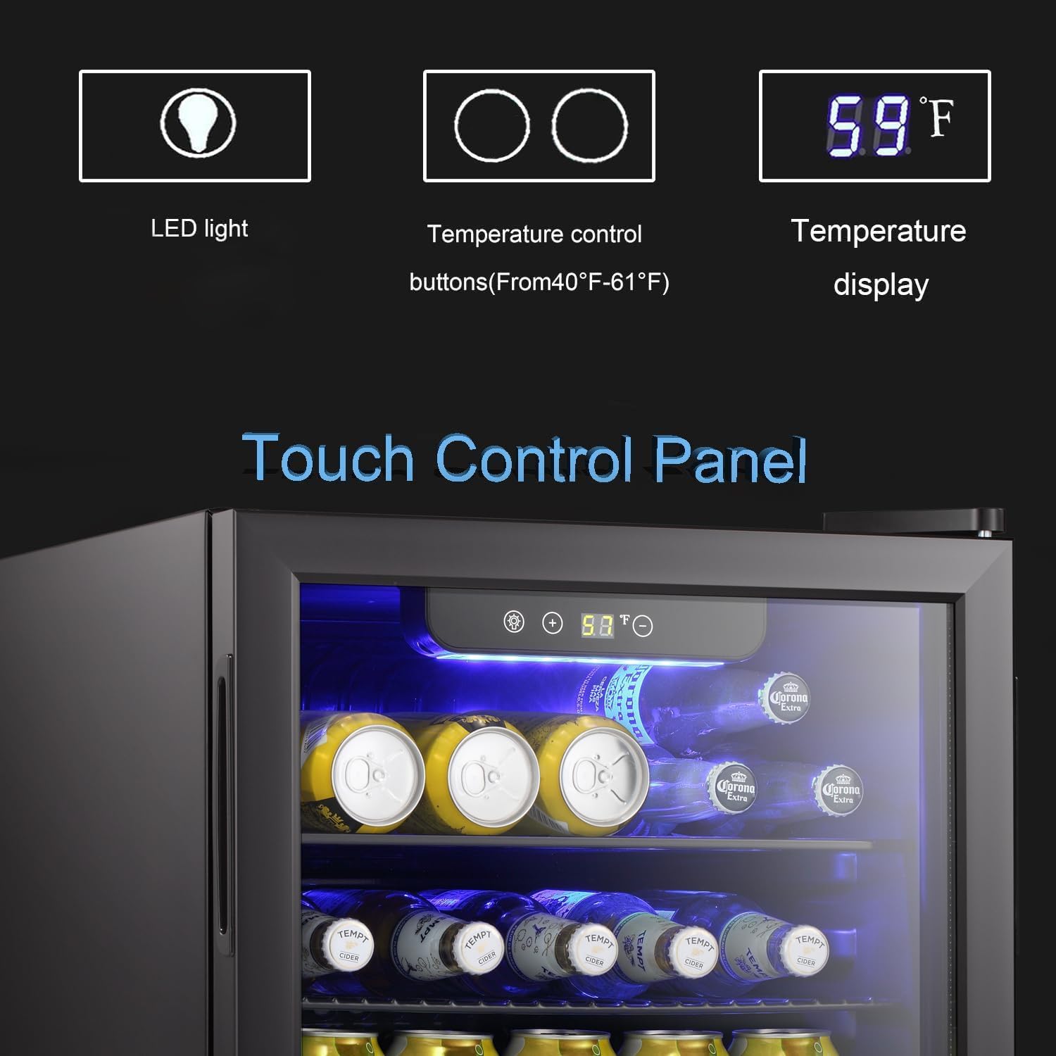 米国発送 ミニ冷蔵庫 ドリンククーラー 2.4立方フィート  - Wine Beer Fridge Small のレビューと価格