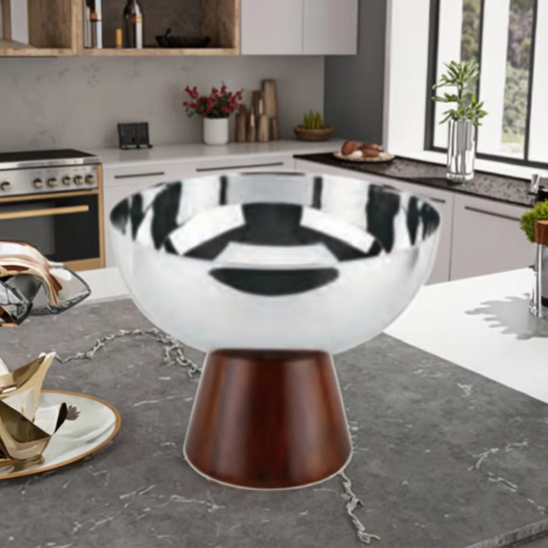 無垢材とカスタムメタル製のアイスバケツ（ブラケット付き）、パ - Ice Bucket Silver のレビューと価格
