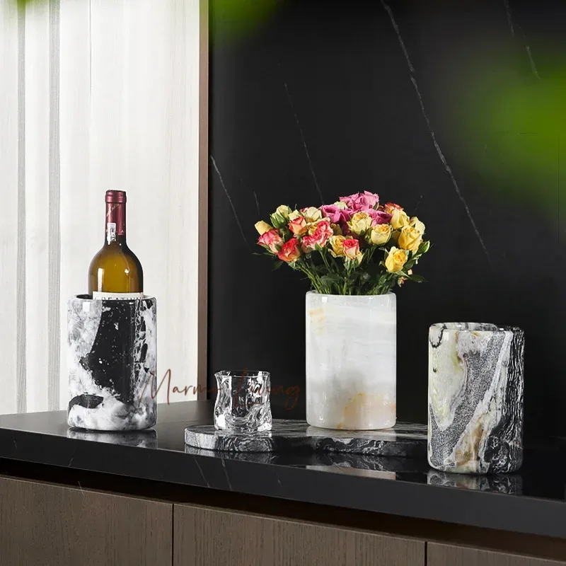 天然大理石ワインクーラーバケット 高級ワインボトルクーラー  - Wine Beer Europe のレビューと価格