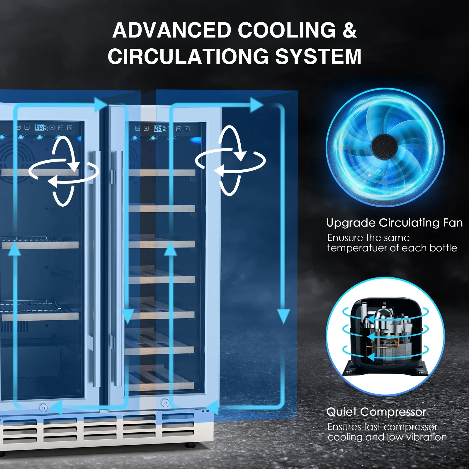 ワイン＆飲料冷蔵庫 24インチ デュアルゾーン ワインクーラ - Wine Beer Fridge Dual Zone のレビューと価格