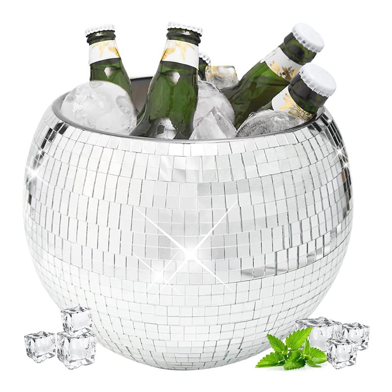 ABVS 4個入り 10インチ ディスコボール アイスバケッ - Ice Bucket Silver のレビューと価格