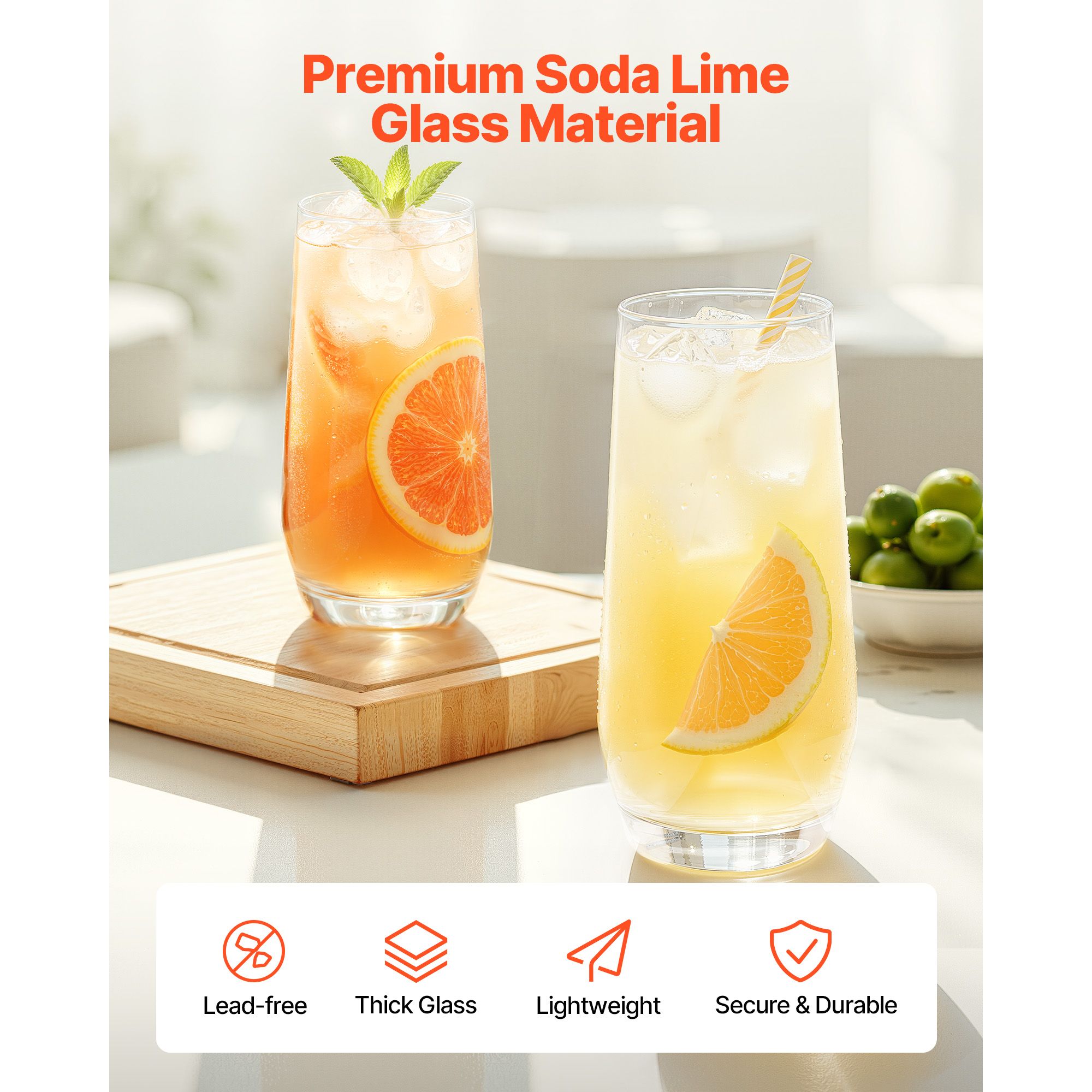 ドリンクグラスセット、16ピースクリスタルガラスカップ、エレ - Wine Beer Mix Drink のレビューと価格