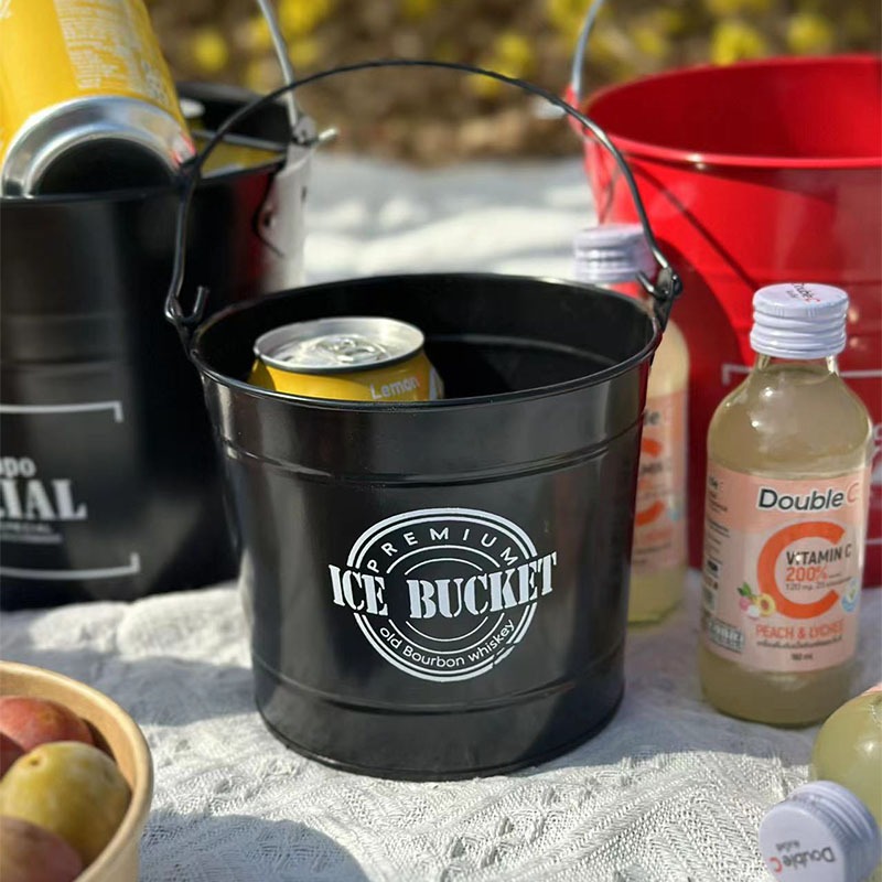 飲料とビールのための鉄の氷のバケツ、屋外の家のための創造的な - Ice Bucket Silver のレビューと価格