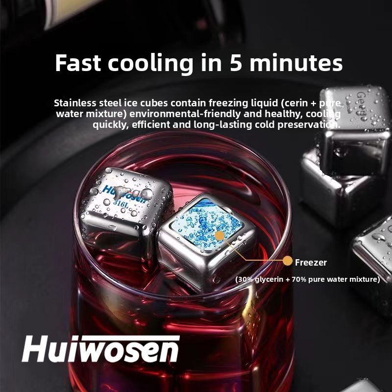316 ステンレス鋼アイスキューブリサイクル家庭用 304  - Wine Whiskey Beer のレビューと価格