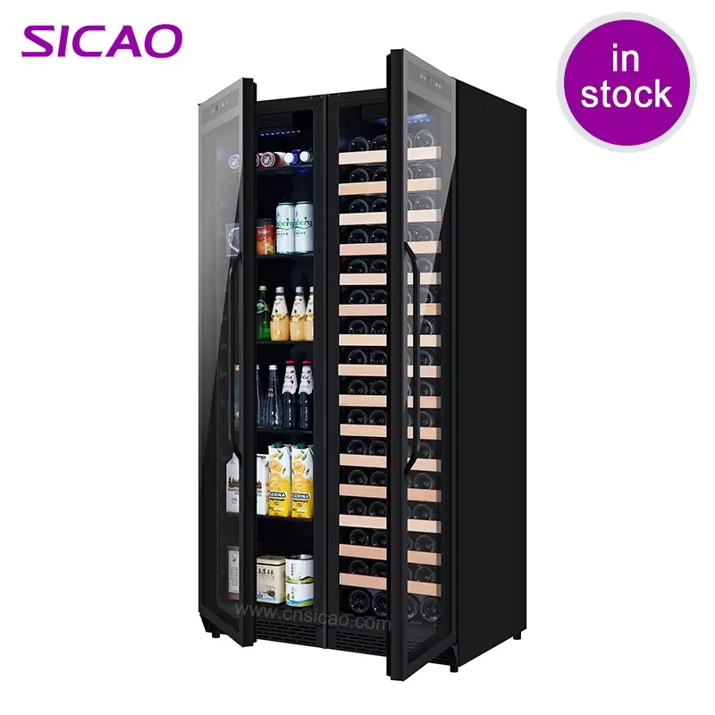 ビルトイン飲料冷蔵庫 ダブルドアワインクーラー 大容量ビール - Wine Beer Fridge Dual Zone のレビューと価格