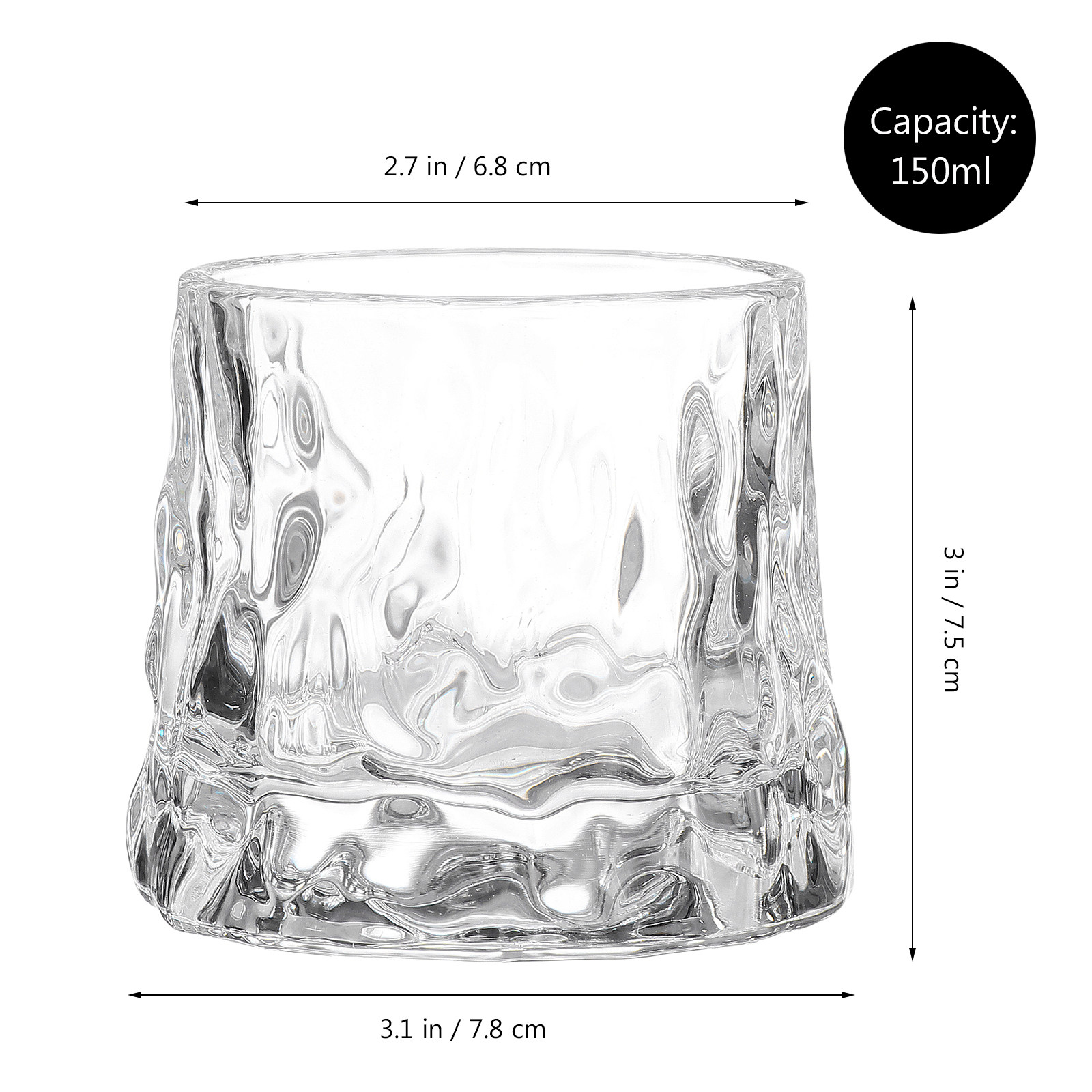 1個入り ハンマード加工ワイングラスカップ プレミアム厚底  - Wine Whiskey Beer のレビューと価格