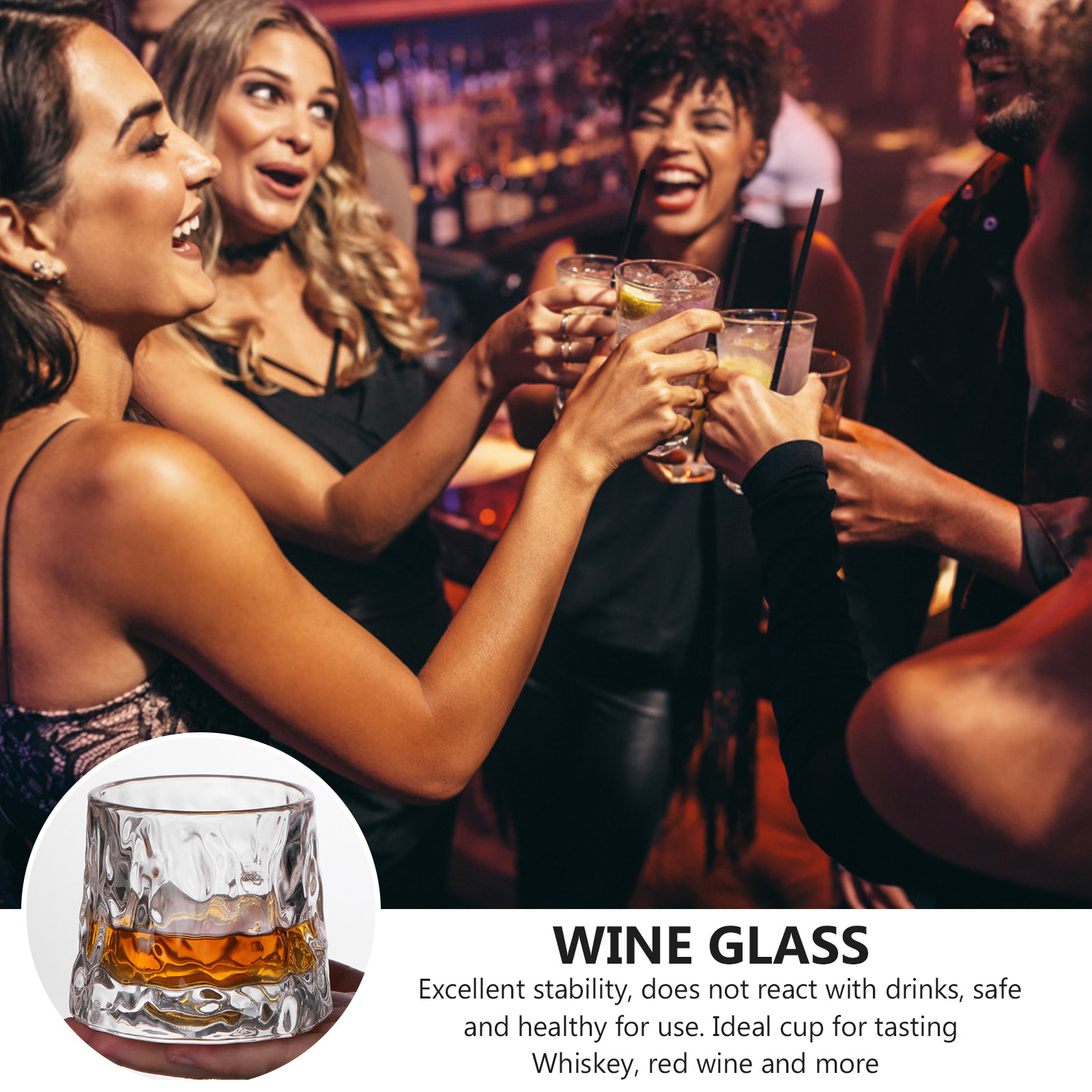 1個入り ハンマード加工ワイングラスカップ プレミアム厚底  - Wine Whiskey Beer のレビューと価格