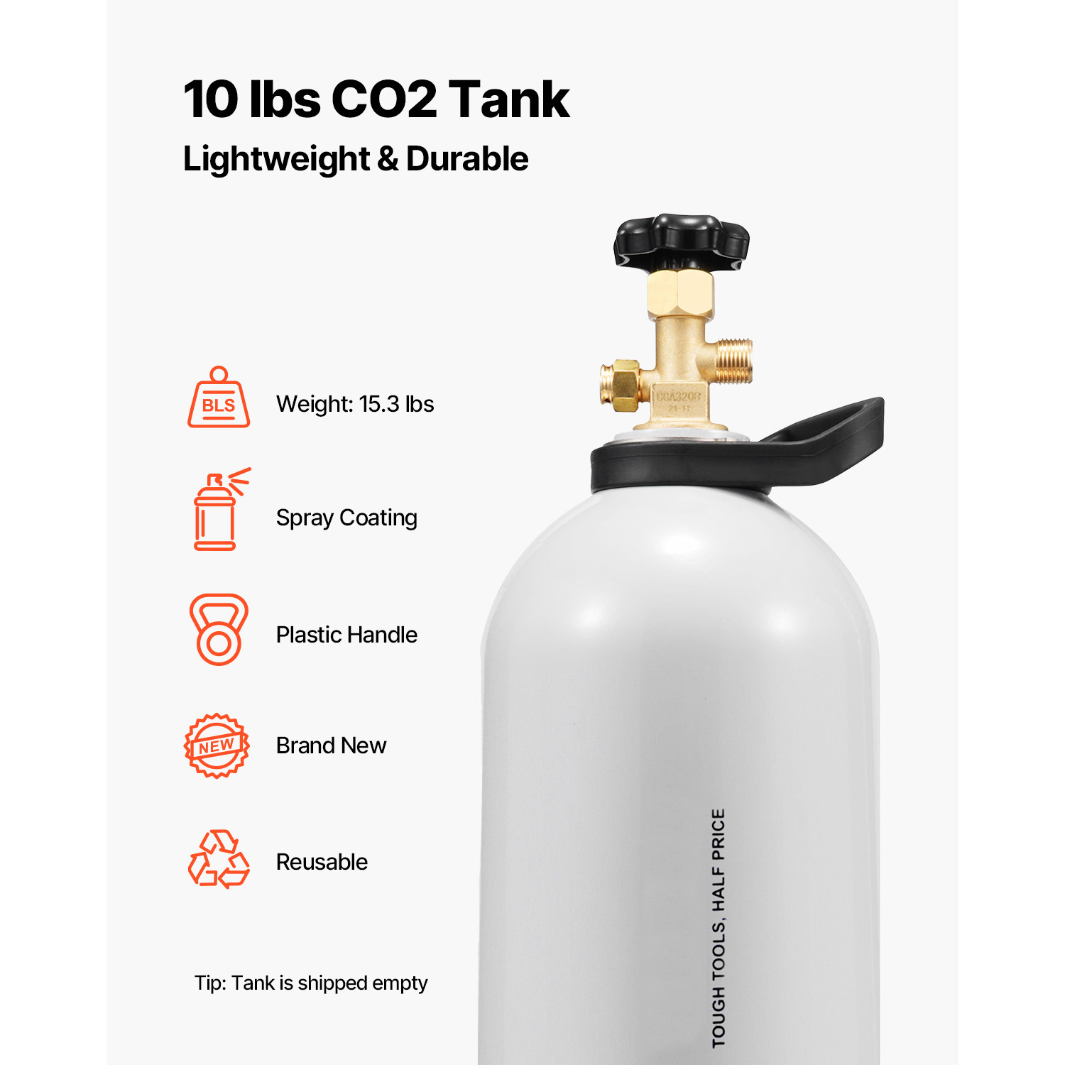 SucceBuy CO2タンク 10ポンド 新品 アルミ合金 - Beer & Wine Downtown のレビューと価格
